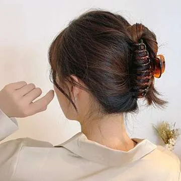 4 Pcs Large Hair Claw Clips For Women Nonslip Big Banana Claw Hair Clips for Women Girls Strong Hold Hair Clips for Thick Hair Accessories