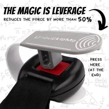 UnbuckleMe Car Seat Buckle Release Tool - Easy Opener Aid for Arthritis, Long Nails, Older Kids - Button pusher for infant, toddler, convertible 5 pt harness car seats - As Seen on Shark Tank (Gray)