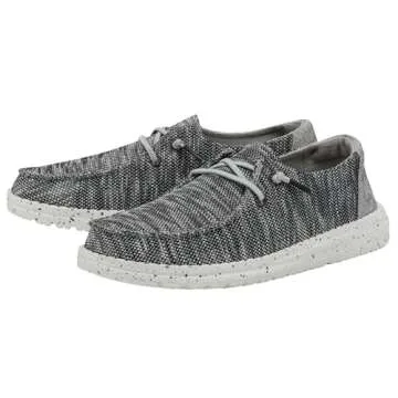 Hey Dude Wendy Sox - Lightweight Dark Grey Women's Shoes