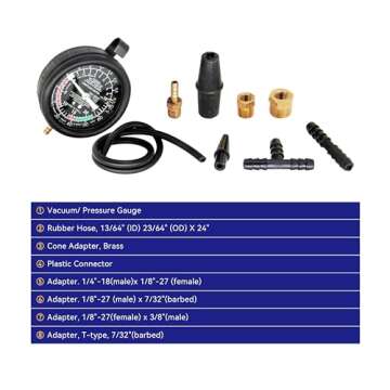 HFS Fuel Pump Tester & Vacuum Gauge Kit for Cars