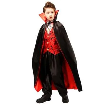 DSplay Kids Gothic Classic Vampire Halloween Costume (10-12Y)