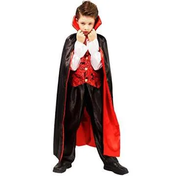 DSplay Kids Gothic Classic Vampire Halloween Costume (10-12Y)
