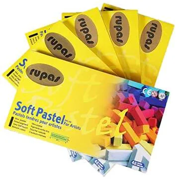 Rupas 48 Color Soft Dry Pastel Chalk Set for Artists