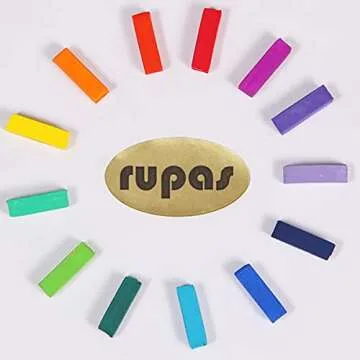 Rupas 48 Color Soft Dry Pastel Chalk Set for Artists