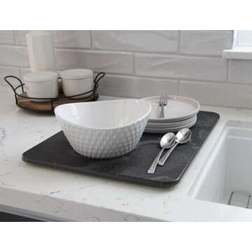 Poppy Company Large Stone Drying Mat - Quick-Dry Kitchen Essential