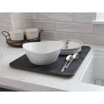 Poppy Company Large Stone Drying Mat - Quick-Dry Kitchen Essential