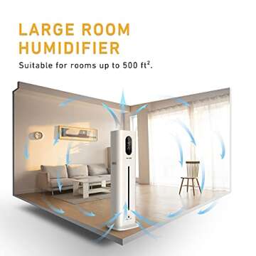 Humidifiers for Bedroom Large Room, AILINKE 2.1Gal/8L Humidifiers for Home Large Ultrasonic Top Fill...