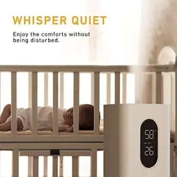 Humidifiers for Bedroom Large Room, AILINKE 2.1Gal/8L Humidifiers for Home Large Ultrasonic Top Fill Humidifier with 3 Speed Humidistat for Baby Kids Adults Yoga Sleep