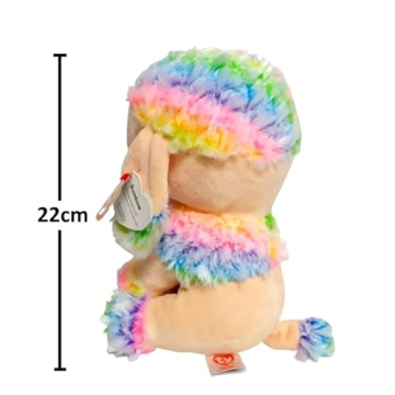 Cuddly TY Beanie Boos Rainbow Toy for Kids - 7 Inches