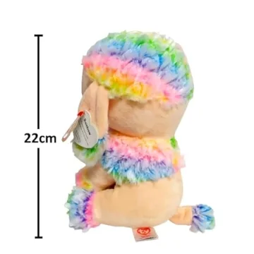 Cuddly TY Beanie Boos Rainbow Toy for Kids - 7 Inches