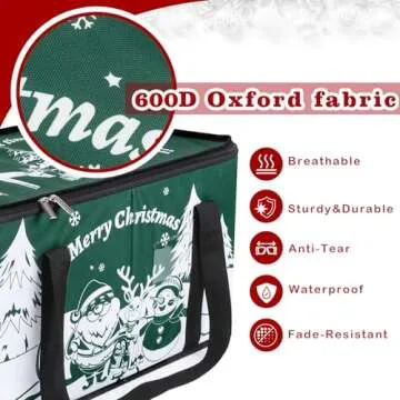 SimpliBins Christmas Light Storage with Dividers and Handles