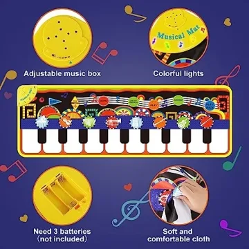 RenFox Musical Play Mat with 25 Sounds for Toddlers