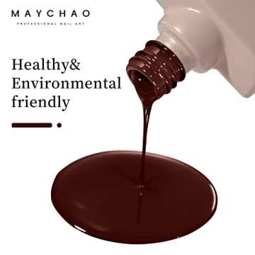 MAYCHAO 15ML Gel Nail Polish 1Pc Deep Cherry Red Nail Polish Soak Off UV LED Blood Red Nail Gel Poli...