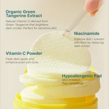 GOODAL Green Tangerine Vita C Toner Pads, Korean Skin Care, K-Beauty, Glass Skin, Pore Care, 70 Sheets, Valentine Day Gifts