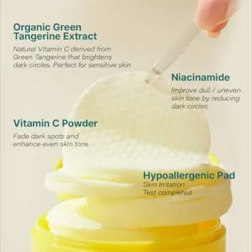 GOODAL Green Tangerine Vita C Toner Pads, Korean Skin Care, K-Beauty, Glass Skin, Pore Care, 70 Sheets, Valentine Day Gifts