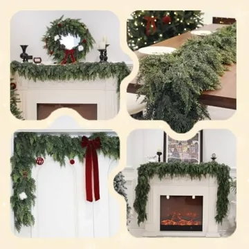 Shop 9FT Real Touch Cedar Garland for Christmas Decor
