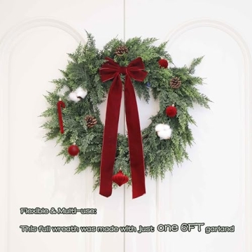 Shop 9FT Real Touch Cedar Garland for Christmas Decor