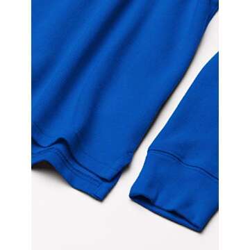 The Children's Place boys Uniform Long Sleeve Pique Polo Shirt, Renew Blue, 7 8 US