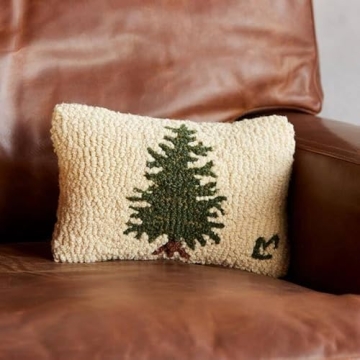Chandler Little Tree Artist-Designed Hand-Hooked Wool Pillow