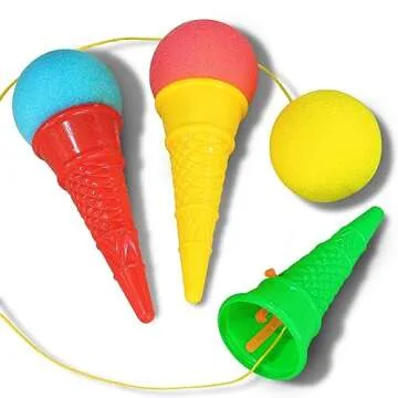 Novelty Place Ice Cream Shooters Toy Pack of 12 - Fun Foam Ball Launchers for Kids!