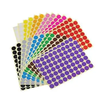 Sticky Color Coding Labels Removable Small Circle Dot Stickers for Classroom Organization Decoration...