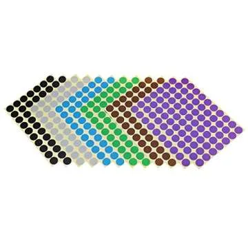 Sticky Color Coding Labels Removable Small Circle Dot Stickers for Classroom Organization Decorations Yard Sale Calendar Planner, 3/4 inch Diameter, 12 Colors, Total 1680 Dots in 24 Sheets