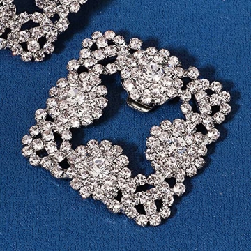Chargances Rhinestone Wedding Shoe Clips for Stylish Elevation