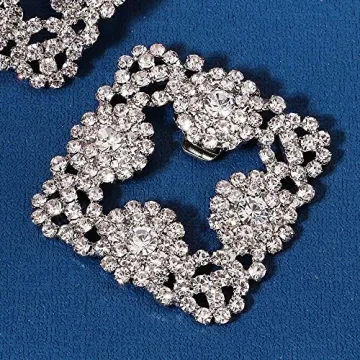 Chargances Rhinestone Wedding Shoe Clips for Stylish Elevation