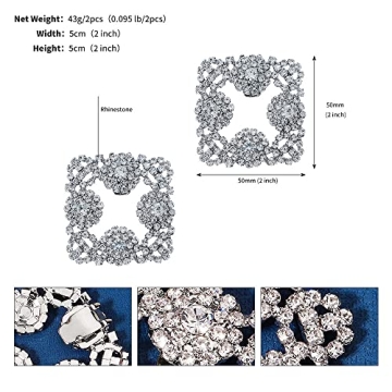Chargances Rhinestone Wedding Shoe Clips for Stylish Elevation