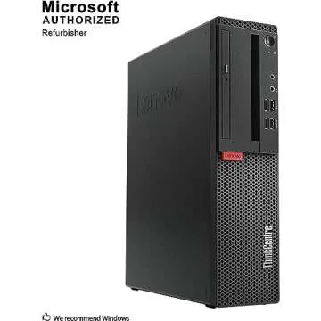 Lenovo ThinkCentre M710S SFF PC Desktop - Intel i3 6100, 16GB RAM, 500GB SSD, WiFi USB & Windows 11 ...