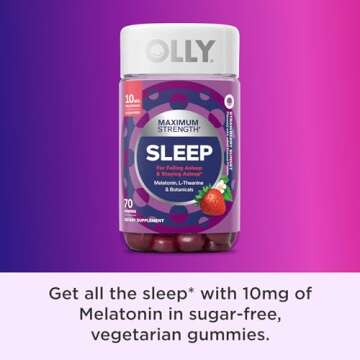 OLLY Max Strength Sleep Gummy: Melatonin & L-Theanine