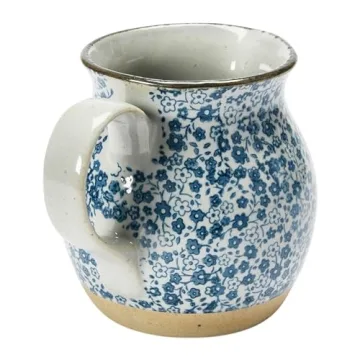 Hand-Painted Floral Print Pitcher - Creative Co-Op 16 oz