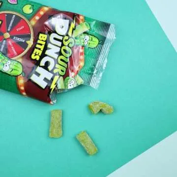 Needzo Sour Punch Bites Pickle Roulette, Candy Holiday Party Game with Assorted Flavors, Funny Stocking Stuffer & Gag Gift, 5 Ounces, (Pack of 3)