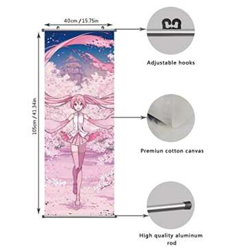 Anime Scroll Poster for Character Pattern - Artistic Fabric Prints 100 cm x 40 cm