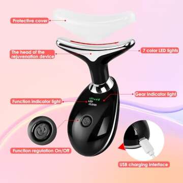 Red-Light Therapy for Face and Neck 7 Colors Silver