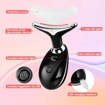 Red-Light Therapy for Face and Neck 7 Colors Silver