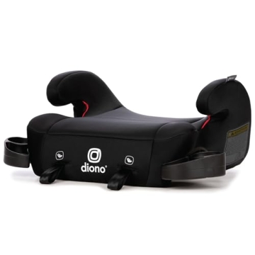 Diono Solana 2 XL 2022 Backless Booster Seat with Dual Latch, Black