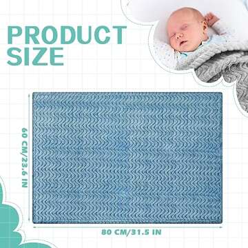 Frienda 4 Pcs Baby Fuzzy Blanket Fluffy Baby Blanket for Boys Girls Soft Warm Infant Newborn Toddler Receiving Nursery Bed Supplies, 32 x 24 Inch(Light Color)