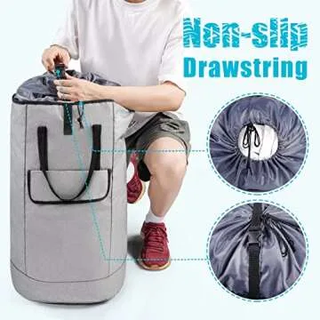 pheswisom Laundry Backpack Bag, 105L College Laundry Bag Heavy Duty Extra Large with Straps, Sturdy Hamper Backpack for Dorm, Apartment, Camping, Laundromat and Travel