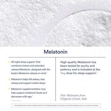 Ritual Sleep BioSeries™ Melatonin: Sleep Aid for Adults, Sleep Supplement with Time Released Capsules, Drug Free Sleep Vitamins for Adults for All Night Sleep Support, 20 Capsules