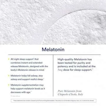 Ritual Sleep BioSeries™ Melatonin: Sleep Aid for Adults, Sleep Supplement with Time Released Capsules, Drug Free Sleep Vitamins for Adults for All Night Sleep Support, 20 Capsules