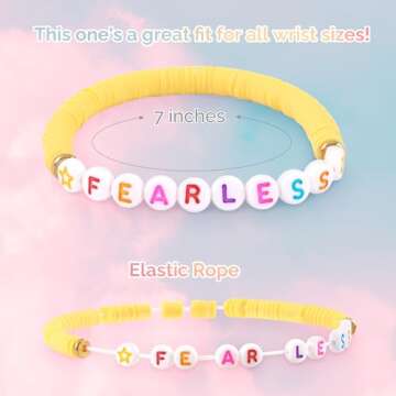 Ava Riley Friendship Bracelets, Birthday Gift Bracelet Stackable J Initial Charms, 26 Letters 9PCS Songs Album Jewelry Stuff