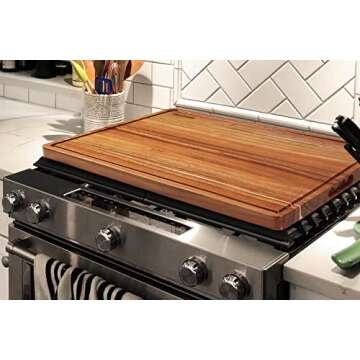 OAKSWARE Cutting Boards, 24 x 18 Inch Extra Extra Large Acacia Wooden Cutting Board for Kitchen, Edge Grain Wood Chopping Board with Juice Groove and Handles, Pre-Oiled Carving Tray for Meat & Cheese