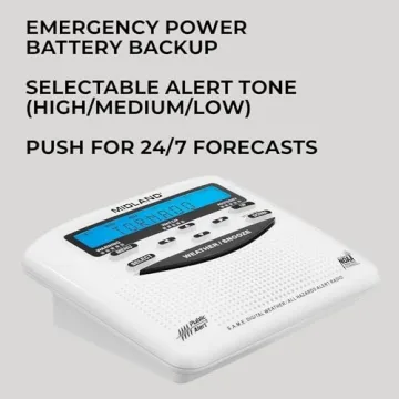 Midland WR120B Weather Alert Radio with Alarm & Alerts