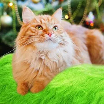 4 Pcs Ultra Soft Christmas Faux Fur Fabric Squares