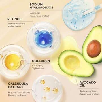 Retinol Eye Stick With Collagen, Hyaluronic Acid For Dark Circle, Wrinkles in 3-4 Weeks, Under Eye Cream Anti Aging, For Puffiness and Bags Reduces Fine Lines