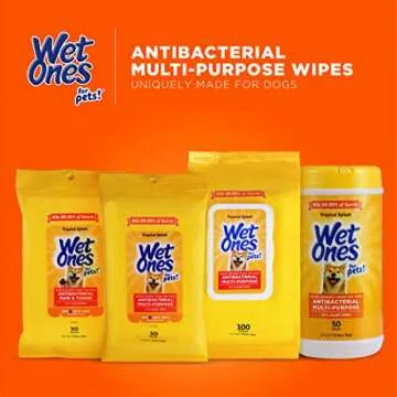 Wet Ones for Pets Multi-Purpose Dog Wipes with Aloe Vera, 50 Count - 3 Pack | Dog Wipes for All Dogs in Tropical Splash, Wipes for Paws & All Purpose | 150 Count Total