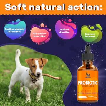Probiotics for Dogs of All Ages – Natural Probiotics for Dogs Liquid Form – Natural Supplement f...
