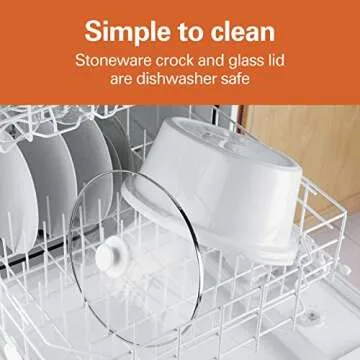 Hamilton Beach 4-Quart Slow Cooker with 3 Cooking Settings, Dishwasher-Safe Stoneware Crock & Glass Lid, Stainless Steel (33140G)