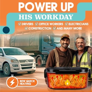 Electric Heated Lunch Box for Work & Travel